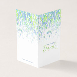 Details zum Hochzeitstag blaue Karte