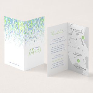 Details zum Hochzeitstag blaue Karte