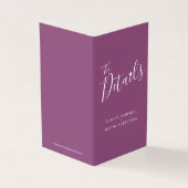 Details zum Hochzeitstag Gast-Zeitplan Maulbeere (Vorderseite)