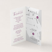 Details zum Hochzeitstag Gast-Zeitplan Maulbeere (Innenseite)