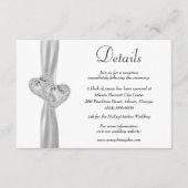Details zum Hochzeitszettel von Diamond Hearts Whi Begleitkarte (Vorderseite)