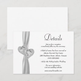 Details zum Hochzeitszettel von Diamond Hearts Whi Begleitkarte