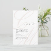 Details zum Ivory Classic Elegant-Kalligraphie-Mon Begleitkarte (Stehend Vorderseite)