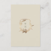 Details zum klassischen Sage & Cream Monogram Gold Begleitkarte (Rückseite)