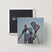 Details zum Lacrosse-Spiel Button (Vorne & Hinten)