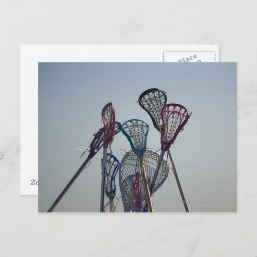 Details zum Lacrosse-Spiel Postkarte (Vorne/Hinten)