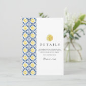 Details zum Lemon Fliesen Begleitkarte (Stehend Vorderseite)