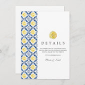 Details zum Lemon Fliesen Begleitkarte (Vorne/Hinten)