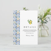 Details zum Lemon Fliesen Begleitkarte (Stehend Vorderseite)