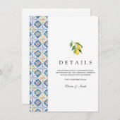 Details zum Lemon Fliesen Begleitkarte (Vorne/Hinten)