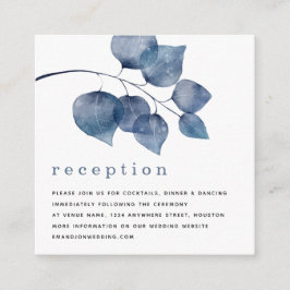 Details zum MINI Blue Künstlerisch Foliage Empfang Begleitkarte