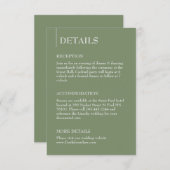 Details zum Minimalistischen Empfang und UAwg im B Begleitkarte (Vorne/Hinten)