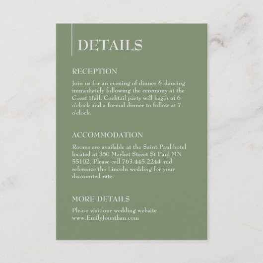 Details zum Minimalistischen Empfang und UAwg im B Begleitkarte (Vorderseite)