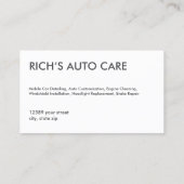 Details zum mobilen Auto Visitenkarte (Rückseite)