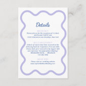 Details zum modernen Blue Lavender Wave Scallop Mo Begleitkarte (Vorderseite)