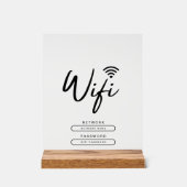 Details zum modernen Business-Logo Schwarz und Wei Acrylschild (Vorderseite)