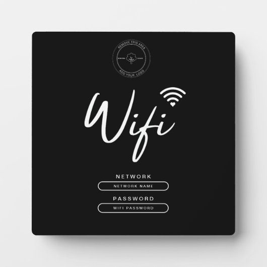 Details zum modernen Business-Logo Schwarz und Wei Fotoplatte (Vorderseite)