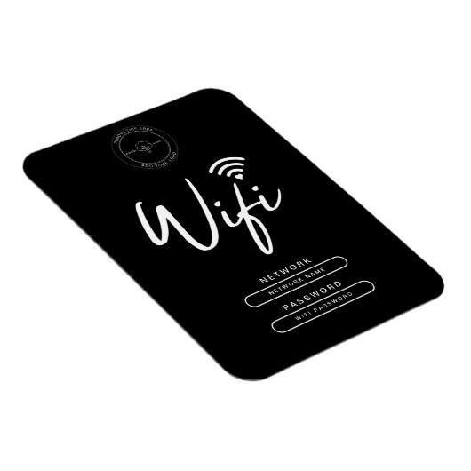 Details zum modernen Business-Logo Schwarz und Wei Magnet (Rechte Seite)