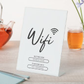 Details zum modernen Business-Logo Schwarz und Wei Sockelschild (In Situ)