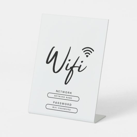 Details zum modernen Business-Logo Schwarz und Wei Sockelschild (Vorderseite)