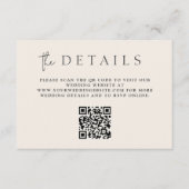 Details zum modernen minimalen QR-Monogramm-Code f Begleitkarte (Vorderseite)