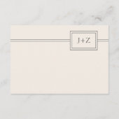 Details zum modernen minimalen QR-Monogramm-Code f Begleitkarte (Rückseite)