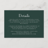 Details zum Mongram Wappen Forest Green Wedding Begleitkarte (Vorderseite)