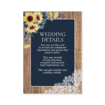 Details zum Navy Blue Sunflower Botanical Lace Woo