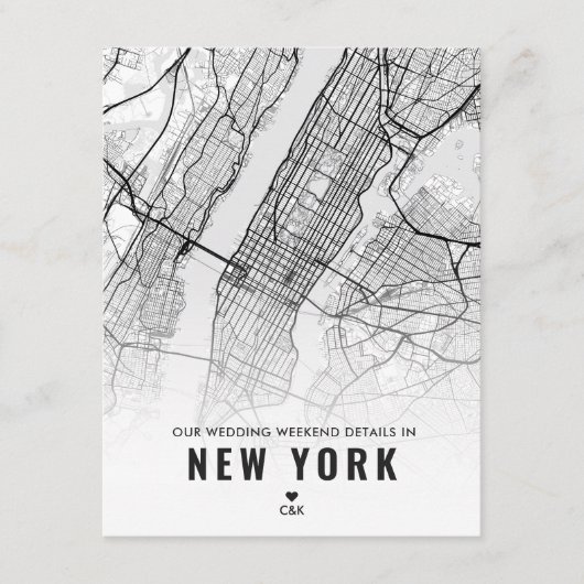 Details zum New York Wedding Weekend Begleitkarte (Vorderseite)