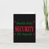 Details zum North Pole Security Elf Karte (Vorderseite)