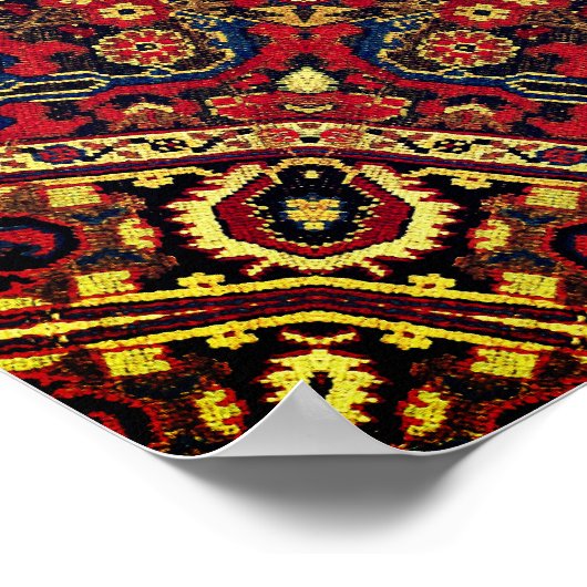 Details zum persischen oder orientalischen Teppich Poster (Ecke)