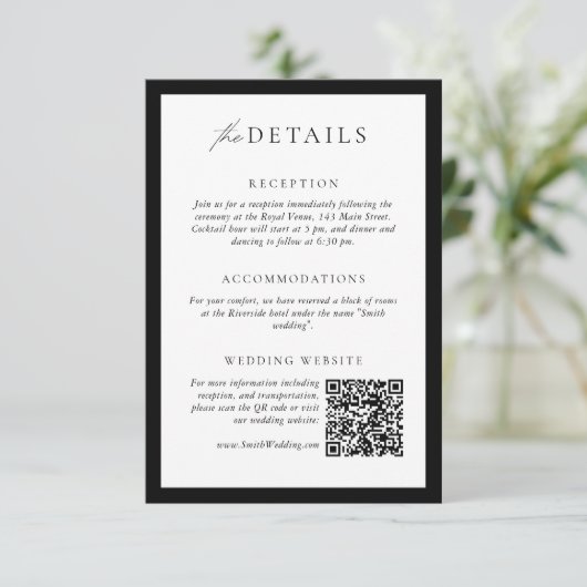 Details zum QR-Code Classic für Monogramm-Wreath-H Begleitkarte (Stehend Vorderseite)