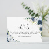 Details zum QR-Code der Website mit Blauem Navy Bl Begleitkarte (Stehend Vorderseite)