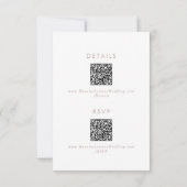Details zum QR-Code für Boho Chic Blush Pink und RSVP Karte (Rückseite)
