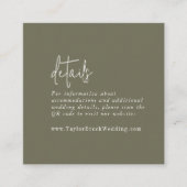 Details zum QR-Code für den modernen Chic Olive Gr Begleitkarte (Vorderseite)