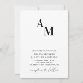 Details zum QR-Code für Hochzeiten in Schwarzweiß Einladung (Vorderseite)