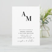 Details zum QR-Code für Hochzeiten in Schwarzweiß Einladung (Stehend Vorderseite)