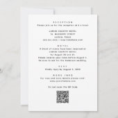 Details zum QR-Code für Hochzeiten in Schwarzweiß Einladung (Rückseite)