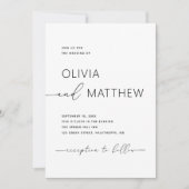 Details zum QR-Code für Hochzeiten in Schwarzweiß Einladung (Vorderseite)