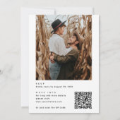 Details zum QR-Code für Hochzeiten in Schwarzweiß Einladung (Rückseite)