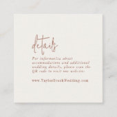 Details zum QR-Code für moderne Chic Boho-Creme Begleitkarte (Vorderseite)