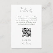 Details zum QR-Code für Monogram Wedding Finer Begleitkarte (Vorderseite)