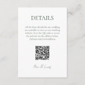 Details zum QR-Code für Monogram Wedding Finer Begleitkarte (Vorderseite)