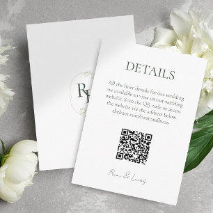 Details zum QR-Code für Monogram Wedding Finer Begleitkarte