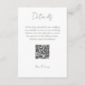 Details zum QR-Code für Monogram Wedding Finer Begleitkarte (Vorderseite)