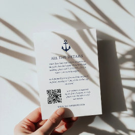 Details zum QR-Code für Navy Anchor Yacht Nautical Begleitkarte