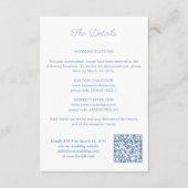 Details zum QR-Code für Red White Blue Wedding Wap Begleitkarte (Vorderseite)