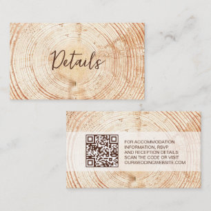 Details zum QR Code für rustikale Hochzeit Begleitkarte