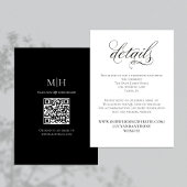 Details zum QR-Code für Schwarzweiß-Hochzeiten Begleitkarte