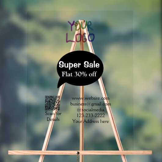 Details zum QR-Code für Superverkäufe Business Dis Acrylschild (Neutral)